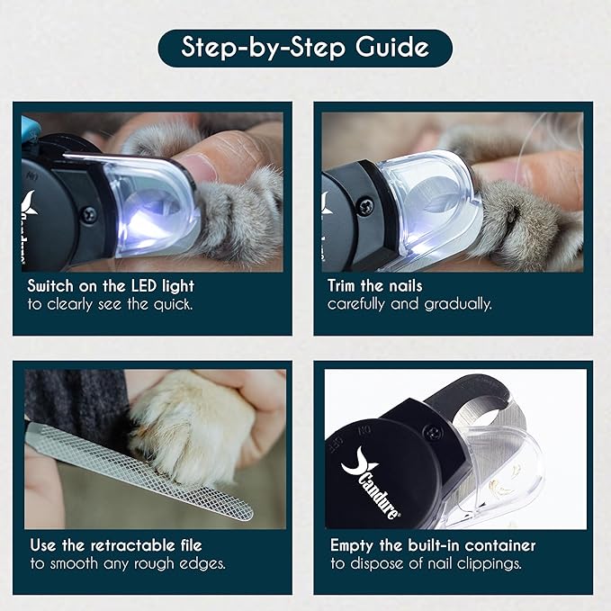 Candure Dog Nail Clipper with LED Light
